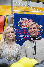 Das Würmesia Prinzenpaar Viola I. udn Florian I. wurde auf dem Marienplatz vorgestellt(Foto: MartiN Schmitz)